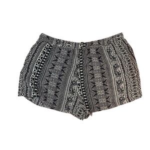 American Eagle Tribal Print Tan and Black Flowy Shorts